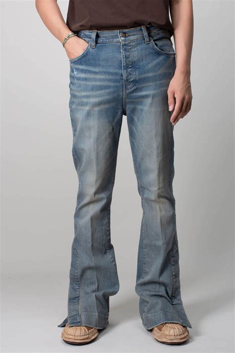 Amiri Stacked Flare Jeans Clay Indigo in Blue for Men | Lyst UK
