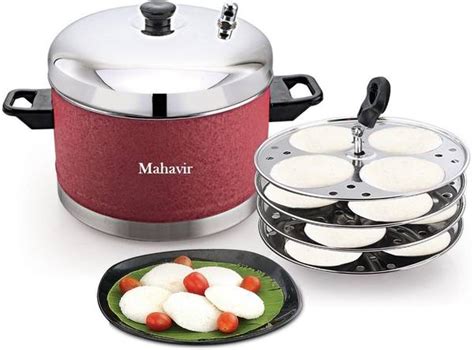 Mahavir Mahavir Stainless Steel Idli Cooker,Idly Maker Set with 4 ...