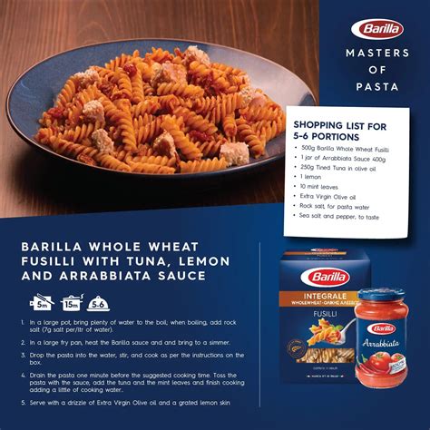 Barilla Whole Grain Pasta Nutrition Label