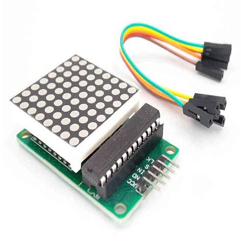 Robo Pixe MAX7219 8x8 LED Dot Matrix Display Module - With Connecting ...