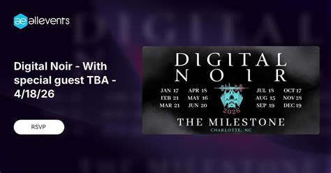 Digital Noir - With special guest TBA - 4/18/26, The Milestone Club ...