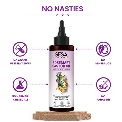 Ayurvedic Rosemary Castor Oil - 200ml – Sesa Care