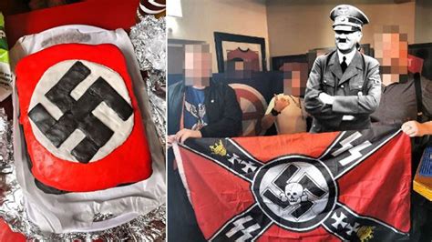 Neo-Nazis celebrate Hitler's birthday with swastika cake at a pub