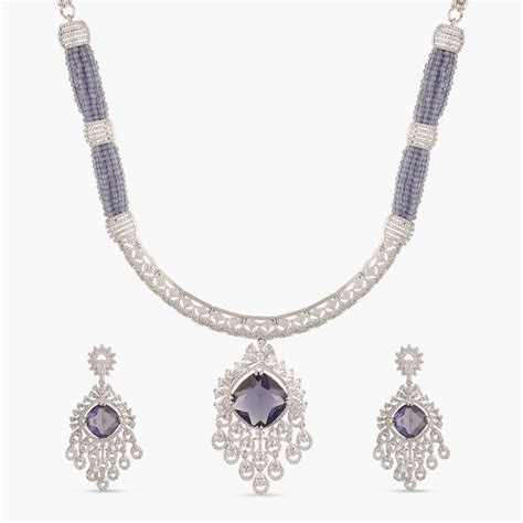 Buy Jelena Nakshatra CZ Necklace Set | Tarinika - Tarinika India
