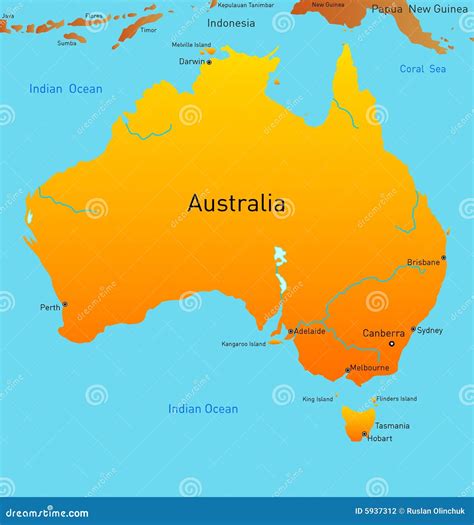 Map Of Australia Continent