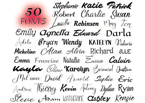 Image result for Cursive Font Names