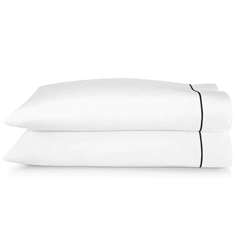 Buy Premium Black Piping 400Tc Percale White Sheet Set Online at Bedlam