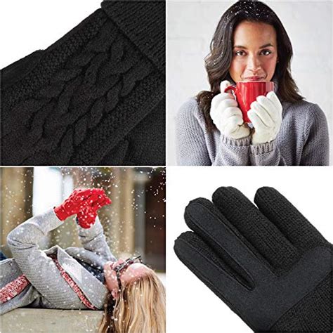 Buy Isotoner Women's Smartouch Solid Triple Cable Knit Palm Glove with ...