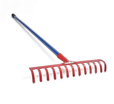 KRUFE® Heavy Duty Steel 13-Teeth Garden Rake with Steel Handle ...