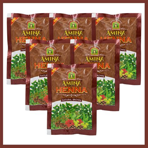 Buy Amina Henna Unisex Natural Hair Color Mehndi (Pack of 6, Natural ...