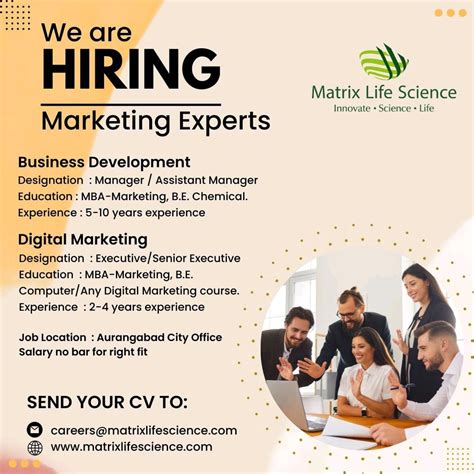 Matrix Life Science Job Vacancy for Business Development/ Digital Marketing