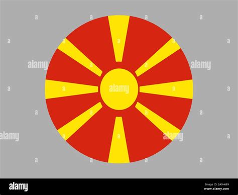 National flag of Republic of North Macedonia. original colors and ...