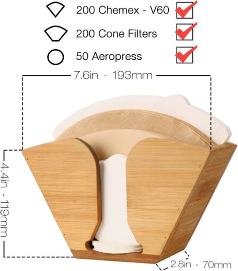 Unibene Bamboo Coffee Filter Holder, Coffee Paper India | Ubuy