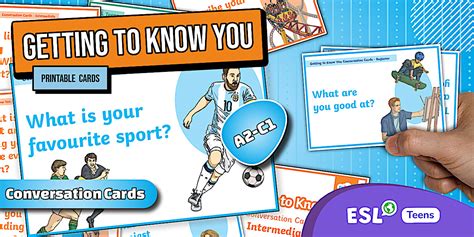 ESL Conversation Cards for Teens {Twinkl}