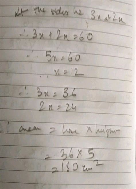 The ratio of two adjacent sides of a parallelogram is 3 : 4 Its ...