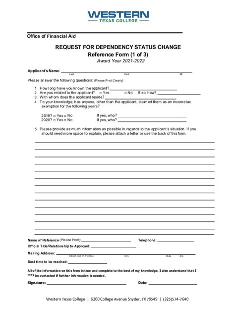 Fillable Online Get the free Request For Dependency Status Change ...