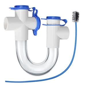 Trap HVAC Standard Condensate Trap 3/4-Inch with Cleaning Brush PVC U ...