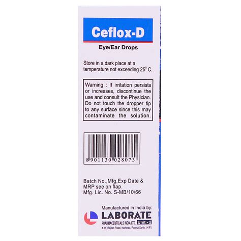 Ceflox D Eye/Ear Drops | Uses, Side Effects, Price | Apollo Pharmacy