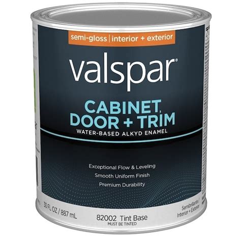 Valspar 8200 Cabinet, Door and Trim Paint Enamel, Water Base, Semi ...