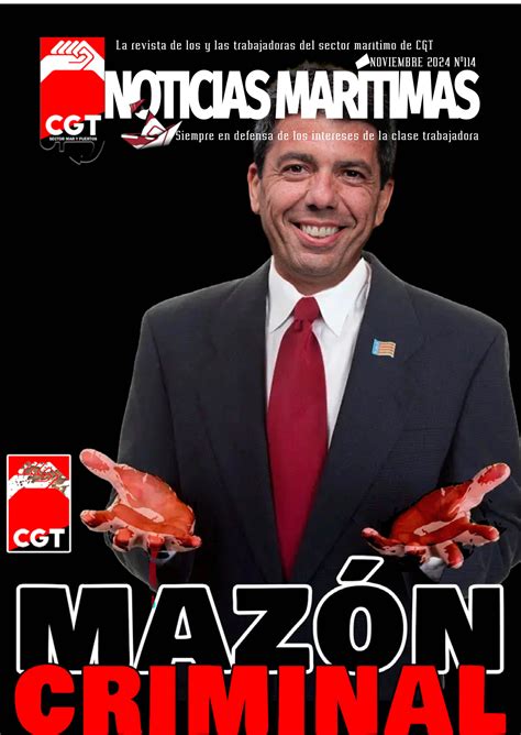 NOTICIAS MARÍTIMAS; MAZÓN CRIMINAL - CGT Mar y Puertos