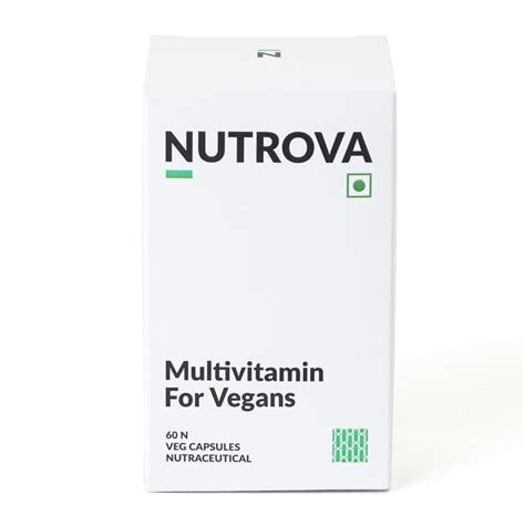 NUTROVA Multivitamin For Vegans Multivitamin Supplement for Vegan Diets ...
