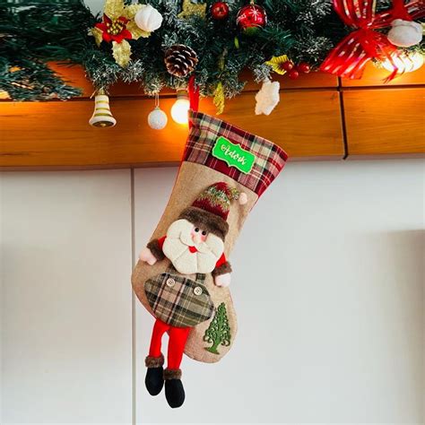 Jute Santa Christmas Stockings, Large - Little Surprise Box