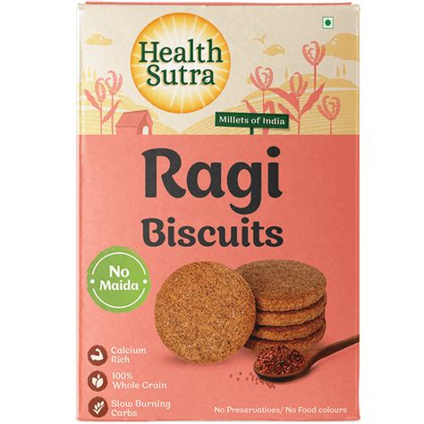 Health Sutra Ragi Biscuits 100g (pack of 4) - NutraC - Health ...