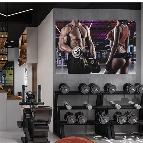 Buy NUFYOSD Gym Motivational Wall Art Sexy Girls Dumbbells Workout ...