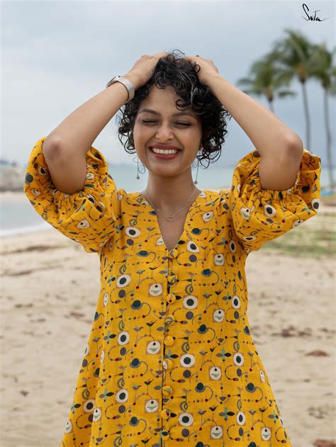 Fancy Yellow One Piece Summer Dress For Women|Wisteria|Suta