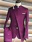 Black Burgundy Blue Men's Prom Suits Wedding Suits Prom 2 Piece Plus ...