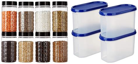 Buy Amazon Brand - Solimo Modular Plastic Storage Containers with Lid ...