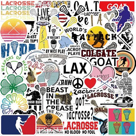 Buy 50PCS Goat Aesthetic Lacrosse Stickers,Waterproof for Water Bottle ...