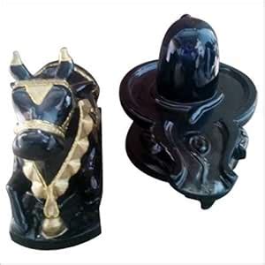 Deepak Marble Handicrafted Lord Shiva Ling + Nandi Maharaj Statue ...