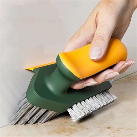 Tile Grout Cleaner Brush 4 in 1 with Squeegee,Bathroom Cleaning Brushes ...