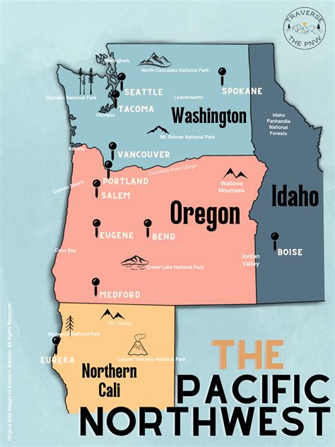 Map of the Pacific Northwest