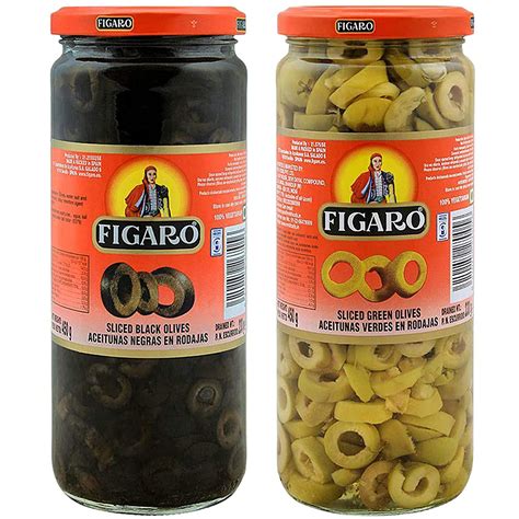 Figaro Sliced Black Olives & Sliced Green Olives, 31.75 oz ℮ 900 g ...