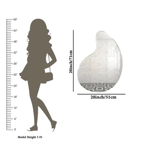 Scandinavian Frameless Water Drop Shaped Mirror - Harshita Craft