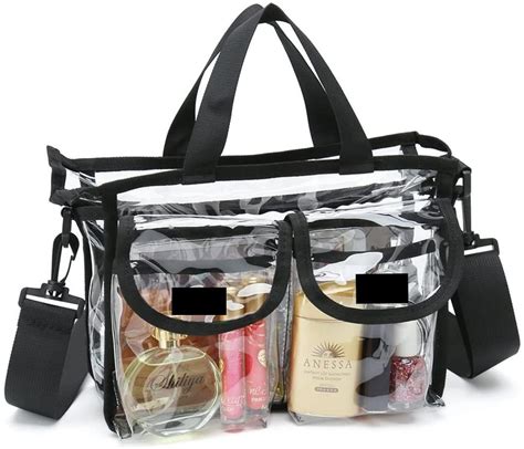 LYF5STAR Clear Transparent Light Weight Women's Handbag for Gym, Makeup ...