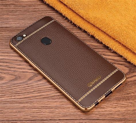 Vaku ® Oppo F7 Leather Stitched Gold Electroplated Soft TPU Back Cover ...