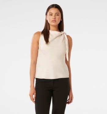 Tashi Satin Tie Neck Tank