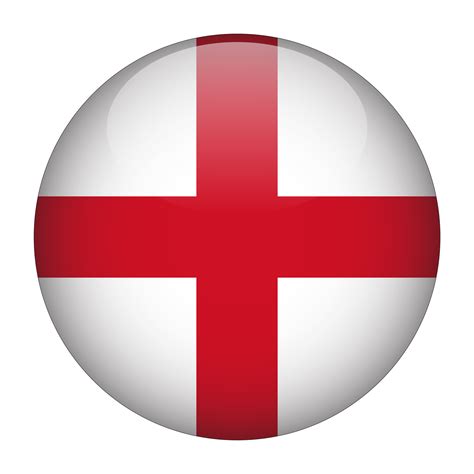 England 3D Rounded Flag with Transparent Background 15081930 PNG