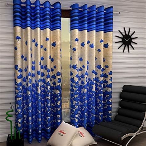 Buy Home Sizzler 2 Piece Tree Panel Eyelet Window Curtains - 5 Feet ...