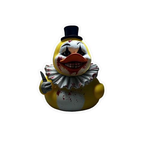Kiss-cut Vinyl Decals, Art the Clown Rubber Duckie Jeep Duck Stickers ...