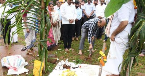 groundbreaking ceremony for toilet building in ulavi - groundbreaking ...