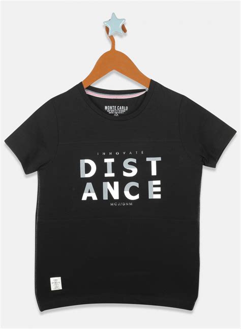 Buy Boys Black Printed T-Shirts Online in India - Monte Carlo