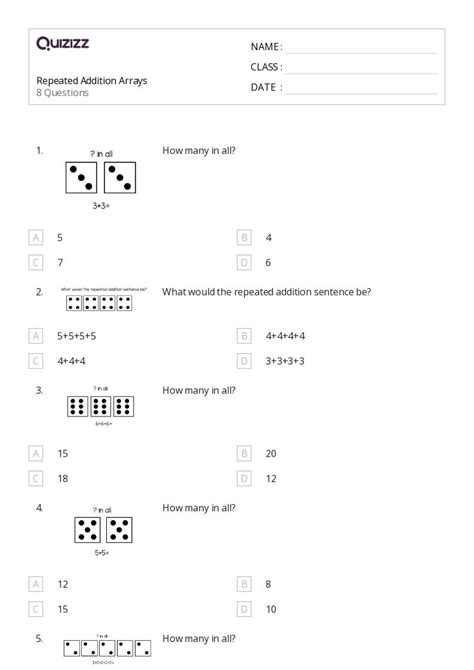 50+ Repeated Addition worksheets on Quizizz | Free & Printable