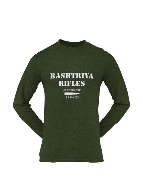 Men's Army Full Sleeve T-shirt | Rashtriya Rifles | RR Just the Tip, I ...