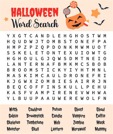 Halloween Word Search Pages - 15 Free PDF Printables | Printablee