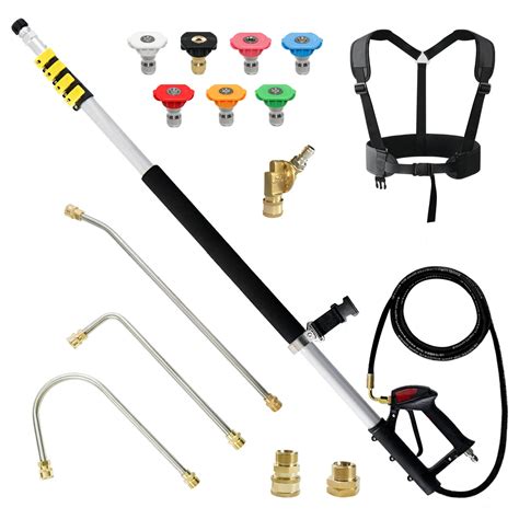 janz 24 FT Telescoping Pressure Washer Wand with 2 Pressure Washer ...