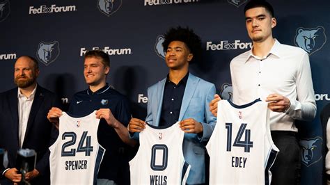 Memphis Grizzlies' 2024 NBA draft Zach Edey, Cam Spence, Jaylen Wells
